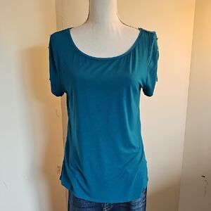 White House Black Market Teal Short Sleeve Top